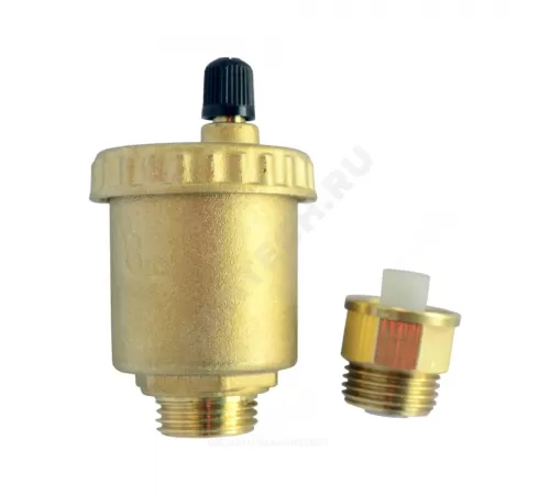 Воздухоотводчик автоматический латунь 707 Ду 15 Ру10 G1/2" НР прямой с запорным клапаном Icma 82.707.AD.05.710