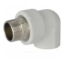 Угольник PP-R комбинированный под ключ белый Дн 32х1" НР RTP (РосТурПласт) 14634