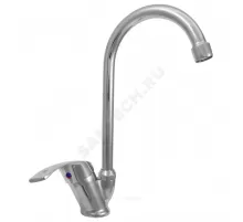 Смеситель для кухонной мойки ручка сбоку одноручный излив Д24 H-220мм ЭКО ЦС-СМ 27/23ш М-43 Центр Сантехники (Подольск) ЭП401155