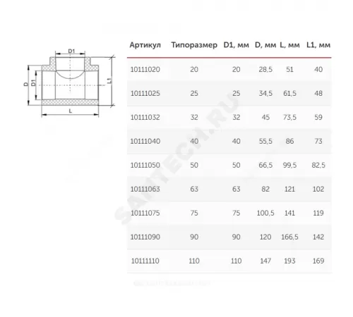 Тройник PP-R белый Дн 90 внутренняя пайка VALFEX 10111090