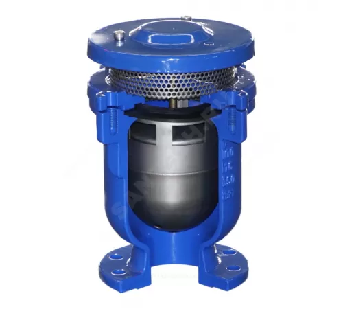 Вантуз автоматический тройного действия чугун Ду 150 Ру25 фл комбинированный противгидроударный вертикальный Benarmo