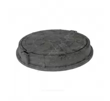 Люк полимер (тяжелый) серый/черный круглый 760х630 h=110мм 250кН Сантехкомплект