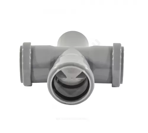 Крестовина PP-H 1-плоскостная серый Дн 110х110х110х87гр б/нап в/к VALFEX 27211110