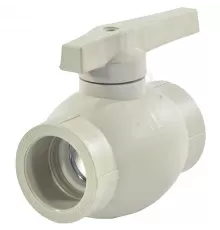 Кран шаровой PP-R серый Дн 25 внутренняя пайка VALFEX 10144025Г