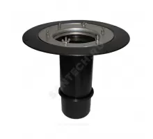 Элемент надставной Дн 125 с обжимным фланцем из нержавеющей стали и уплотнительным резиновым кольцом HL HL65