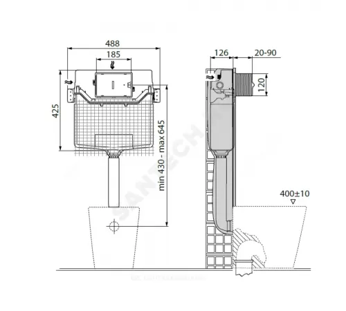 Бачок скрытого монтажа