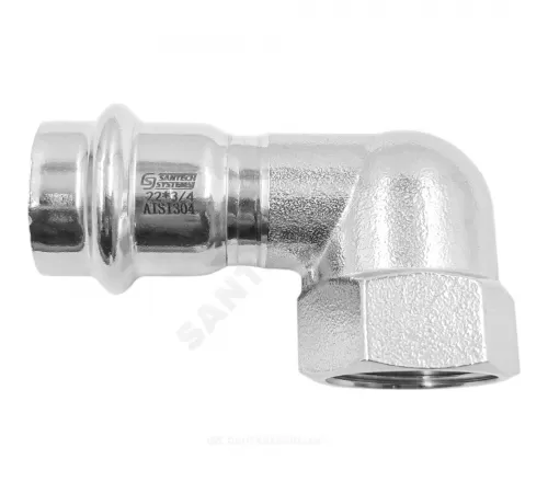 Угольник сталь нерж AISI 304 Дн 15х1/2" пресс/ВР SantechSystems