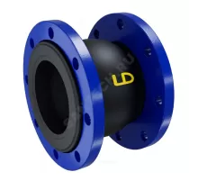 Компенсатор резиновый антивибрационный EPDM Ду 100 Ру16 фл L=150мм LD LD.КФР.100.16 сжатие/растяжение 19 мм/10 мм