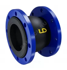 Компенсатор резиновый антивибрационный EPDM Ду 150 Ру16 фл L=180мм LD LD.КФР.150.16 сжатие/растяжение 20 мм/12 мм