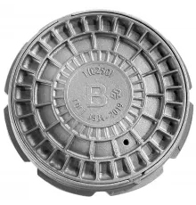 Люк чугун водопроводный (В) Т (тяжелый) С250 круглый m=90кг Т(С250)-1-60 ГОСТ 3634-2019 ДПК