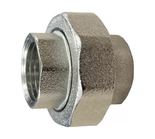 Соединитель латунь никель американка Ду 15 (1/2") прямой ВР/ВР SantechSystems