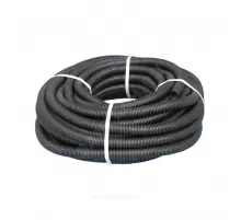 Шланг гофрированный защитный Дн 25 для трубы Дн 16 черный бухта 50м Санпласт