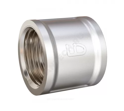 Муфта латунь никель Ду 32 (1 1/4") ВР/ВР LD LD.67.506.32
