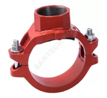 Отвод (седелка) резьбовой грувлок ковкий чугун XGQT15S Ду100х20 (Дн114х3/4") Ру25 JIANZHI