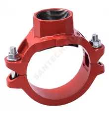 Отвод (седелка) резьбовой грувлок ковкий чугун XGQT15S Ду100х15 (Дн114х1/2") Ру25 JIANZHI