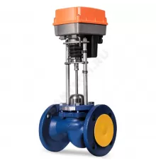 Клапан запорно-регулирующий чугун TRV односедельный Ду 25 Ру16 фл Kvs=10м3/ч с эл/приводом 3-х позиционным TSL-1600-25-1-230-IP67 230В Теплосила TRV-25-10-101