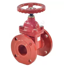 Задвижка чугун 30ч39р аналог МЗВГ обрезиненный клин силикон c гайкой Ду 50 Ру10/16 Тмакс=150C фл RMCX