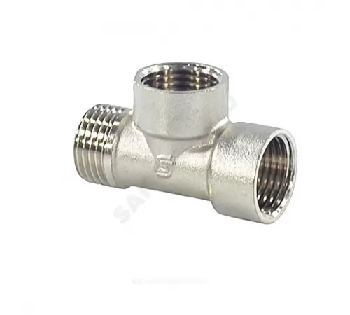 Тройник латунь никель Ду 20 (3/4") ВР/ВР/НР SantechSystems