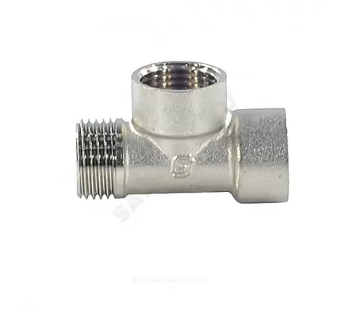 Тройник латунь никель Ду 20 (3/4") ВР/ВР/НР SantechSystems