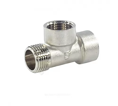 Тройник латунь никель Ду 20 (3/4") ВР/ВР/НР SantechSystems