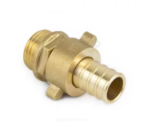 Переходник штуцерный латунь разъемный для шланга Дн 20х3/4" НР 9104 Aquasfera 9104-04