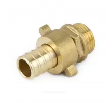 Переходник штуцерный латунь разъемный для шланга Дн 20х3/4" НР 9104 Aquasfera 9104-04