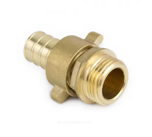 Переходник штуцерный латунь разъемный для шланга Дн 20х3/4" НР 9104 Aquasfera 9104-04