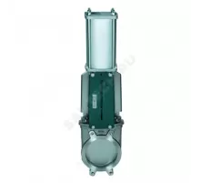 Задвижка шиберная односторонняя нерж VG6400-03MM Ду 400 Ру7 межфл с пневмоприводом 2/стороннего действия уплотнение: металл Tecofi VG6400-03MM0400