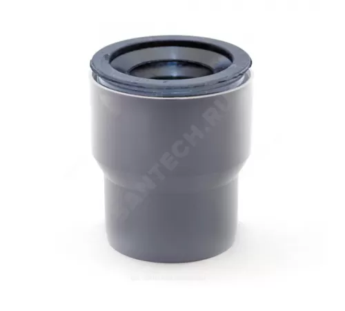 Переход PP-H на чугун серый Дн 110х124 б/нап с манжетой RTP (РосТурПласт) 30784