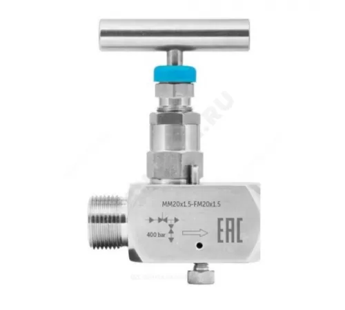 Клапан игольчатый нерж SS-V4 Ду 15 Ру40 ВР/НР G1/2" с маховиком без фланца Росма 00000034406