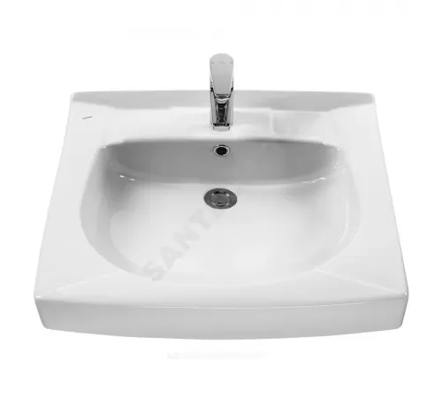 Умывальник подвесной Пилот 60 1 отверстие под смеситель по центру белый Santek 1.WH30.1.971