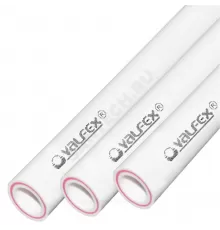 Труба PP-R белая арм стекловолокном Дн 20х3,4 Ру25 SDR6 Т<90С L=2м VALFEX 101060202 .