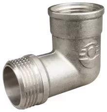 Угольник латунь никель переходной Ду 20 (3/4") ВР/НР VALFEX VF.092.N.034