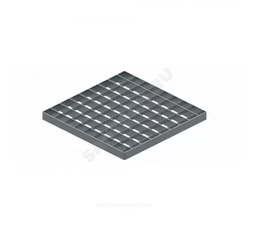 Решетка стальная для дождеприемника ячеистая 300х300мм квадратная h=21мм 125кН SteeStart СТИЛОТ P3030AB