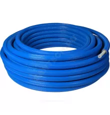 Труба PE-Xa/EVOH синяя Дн 16х2,2 Ру10 Тмакс=95C в PE изоляции 6 мм бухта 100м РОС