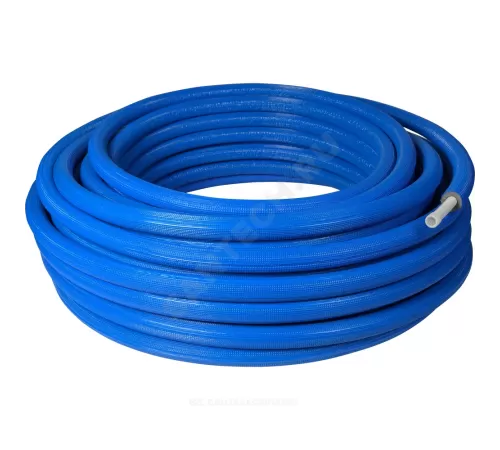 Труба PE-Xa/EVOH синяя Дн 25х3,5 Ру10 Тмакс=95C в PE изоляции 6 мм бухта 50м РОС
