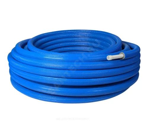 Труба PE-Xa/EVOH синяя Дн 25х3,5 Ру10 Тмакс=95C в PE изоляции 6 мм бухта 50м РОС