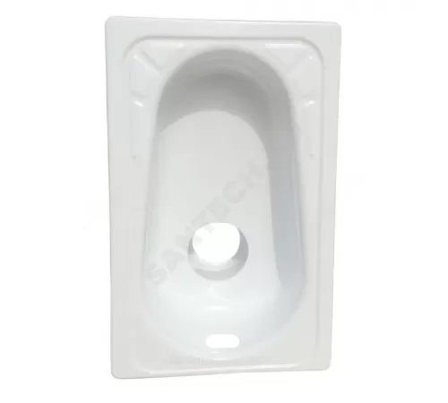 Чаша Генуя сталь со смещенным сливом в комплекте с сифоном и водорассекателем Сантэкс (Гомель)