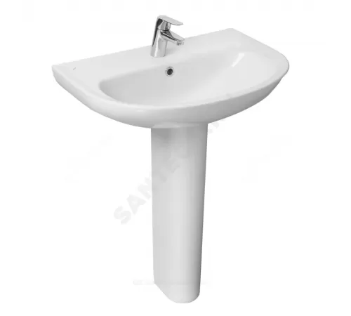 Умывальник подвесной Прайм 65 1 отверстие под смеситель по центру с переливом белый Santeri 1.3117.6.S00.11B.0