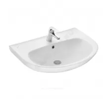 Умывальник подвесной Прайм 65 1 отверстие под смеситель по центру с переливом белый Santeri 1.3117.6.S00.11B.0