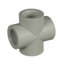 Крестовина PP-R серая Дн 20 внутренняя пайка для PP-R RTP (РосТурПласт) 10922