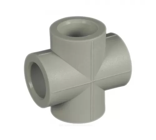 Крестовина PP-R серая Дн 25 внутренняя пайка для PP-R RTP (РосТурПласт) 10923