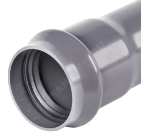 Труба НПВХ SDR17 Дн 225х13,4 Ру16 L=6,16м серая напорная раструбная под соединение с уплотнительным кольцом 45С в/к Хемкор 1191038