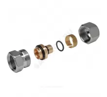 Муфта для МП/PE-X труб латунь хром Дн 16х2,0х3/4" ВР R187F Giacomini R187FX082