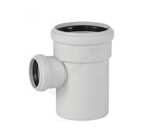 Тройник PP-MD переходной бесшумный светло-серый Skolan Safe SKEA Дн 110х78х87гр (DN110х75) б/нап в/к Ostendorf 335410