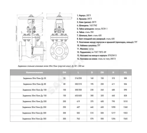 Задвижка клиновая сталь газ 30лс15нж Ду 100 Ру40 фл МЗТА