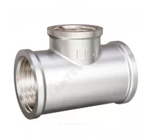 Тройник латунь никель переходной Ду 25х15х25 (1"х1/2"х1") ВР LD LD.67.523.25x15x25