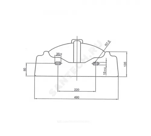 Умывальник подвесной Оптима 56 1 отверстие под смеситель по центру белый Лобненский стройфарфор 10/1/5/1-63