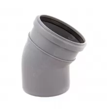 Отвод PP-H серый Дн 50х87гр б/нап в/к Политэк 100587