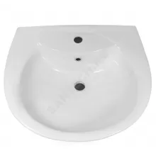 Умывальник подвесной Оптима 56 1 отверстие под смеситель по центру белый Лобненский стройфарфор 10/1/5/1-63